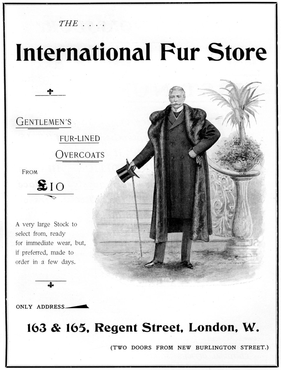1901年，国际皮草商店的广告 作者 不明