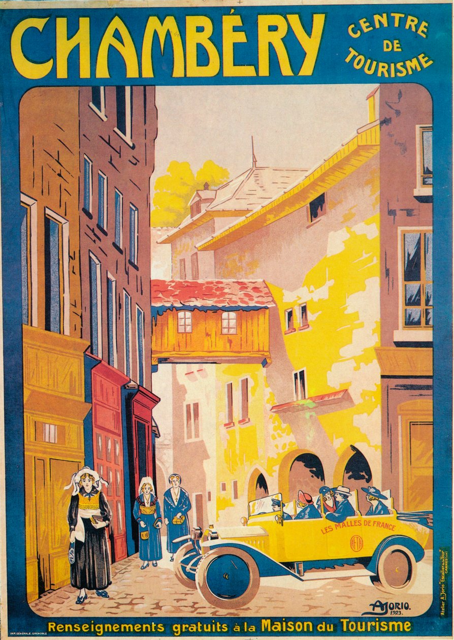 法国尚贝里（c1920s）的旅游广告 作者 不明