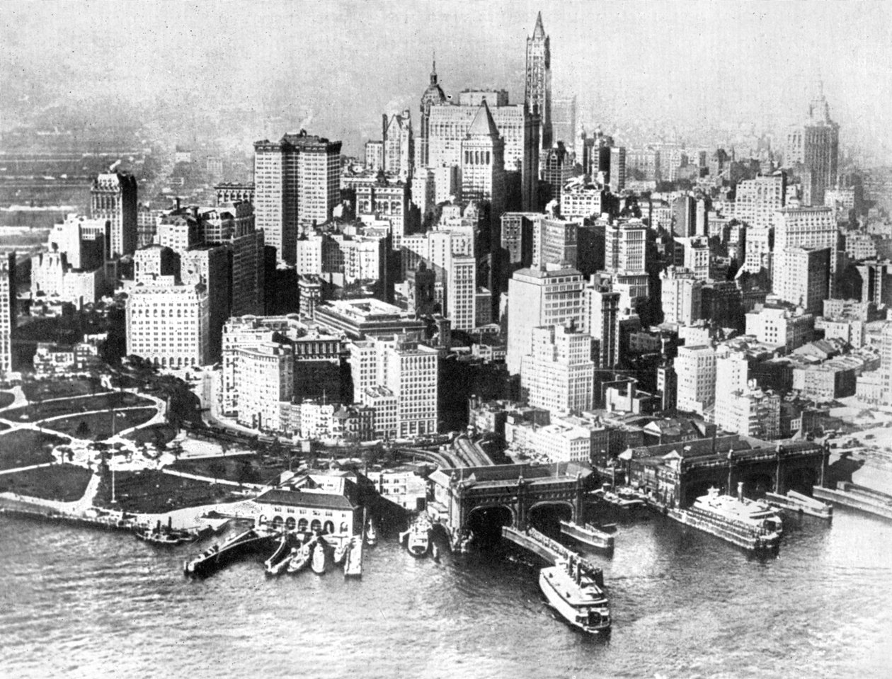美国下纽约的鸟瞰图，1926年 作者 不明