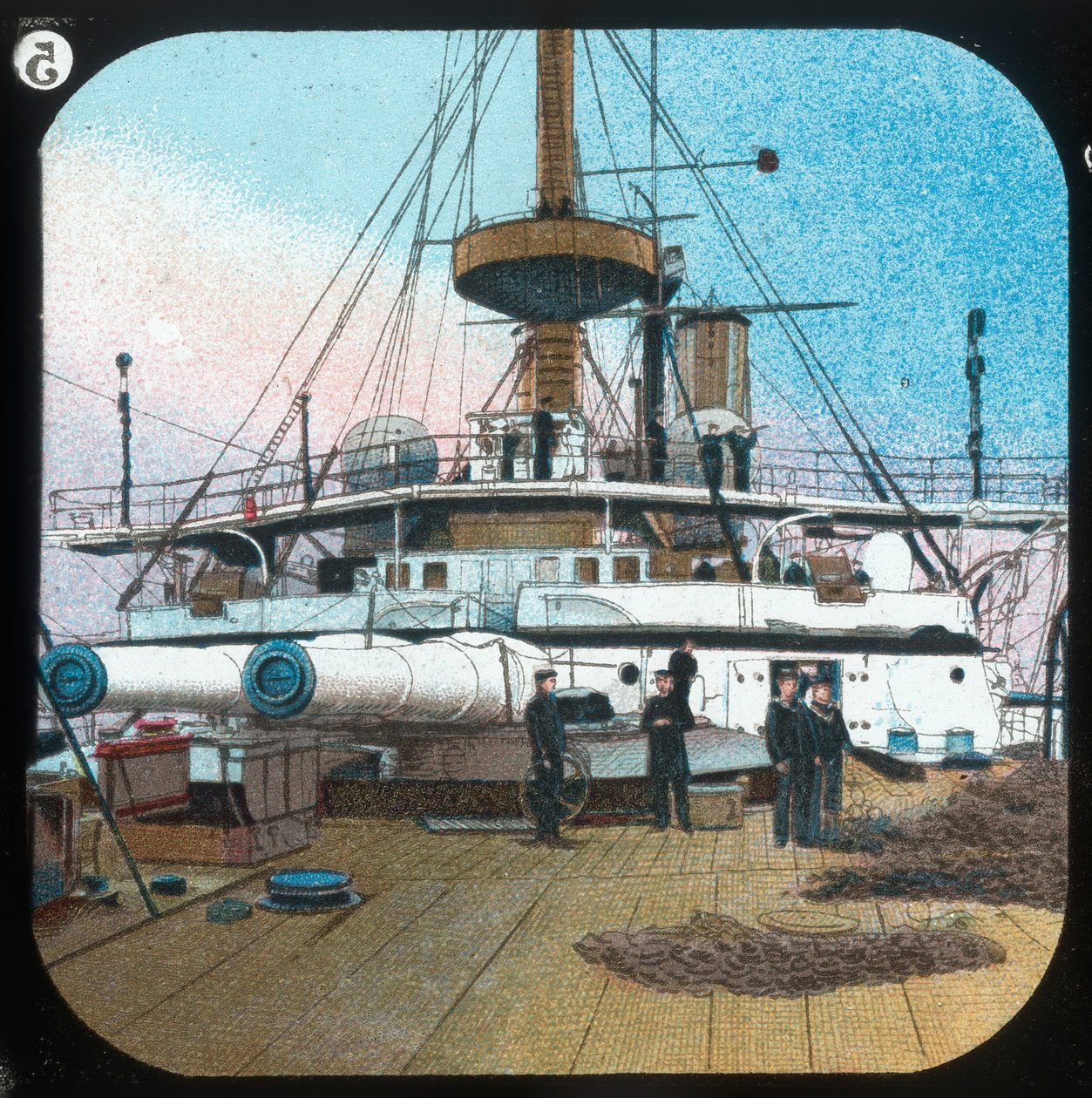 在发夹人之后-HMS Revenger，c1900。 作者 不明