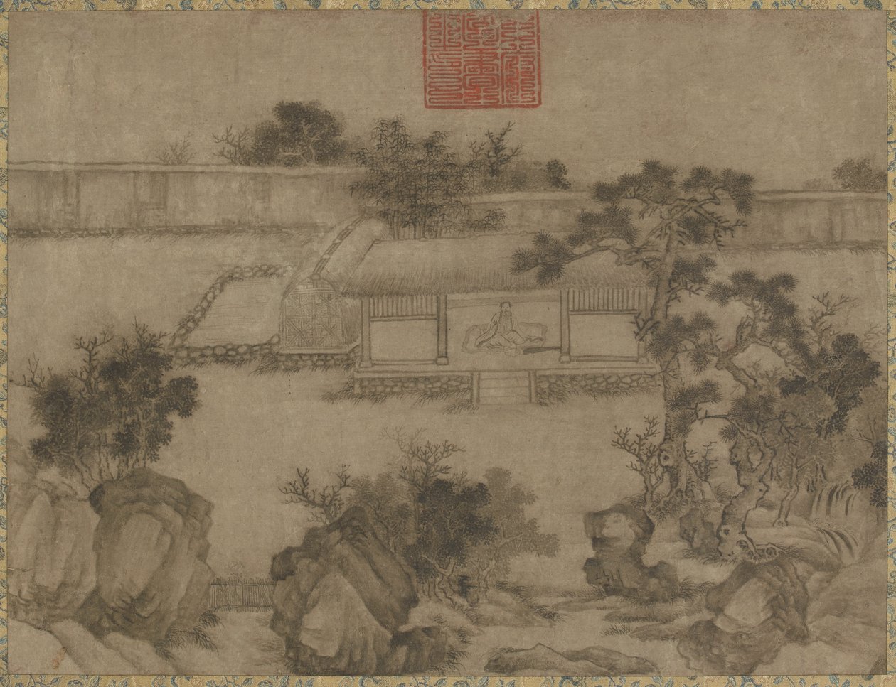 卢鸿的茅草屋之后，明清时期，17世纪。 作者 不明