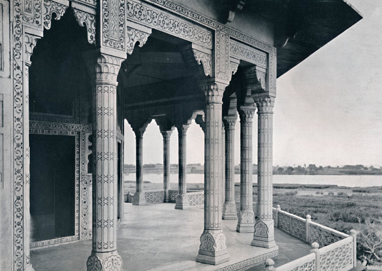 阿格拉茉莉花塔的阳台，建于1910年。 作者 不明