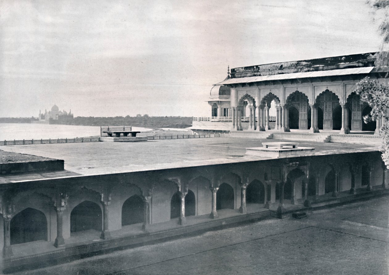 阿格拉展示泰姬陵的Dewan-i-Khas，摄于1910年。 作者 不明