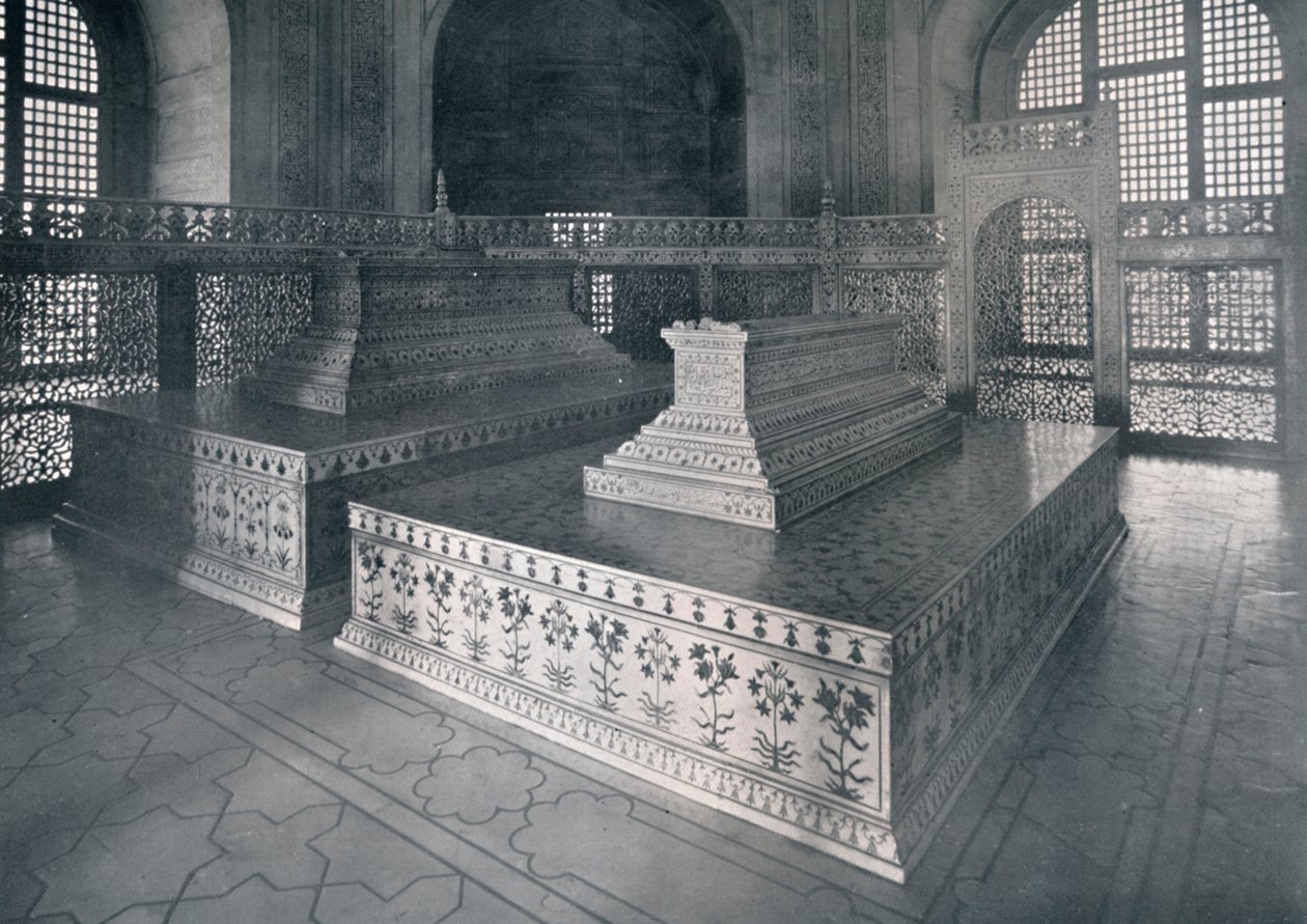 阿格拉（Agra），泰姬陵Mumtaz-I-Mahal和Shahjehan墓，摄于1920年。 作者 不明