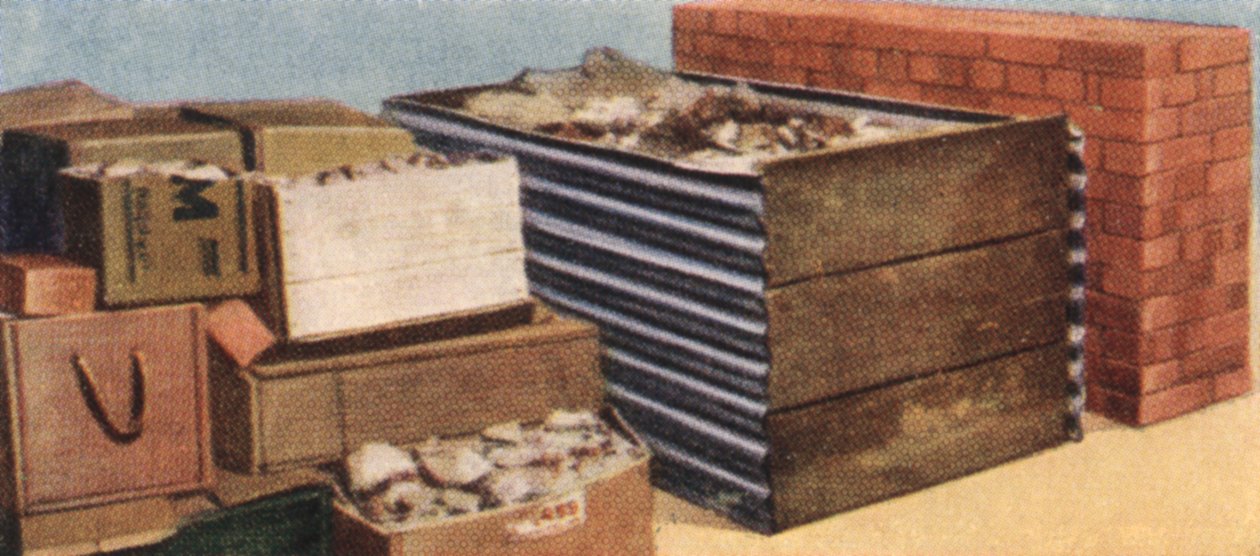 空袭预防措施，香烟卡，英国，1938年 作者 不明