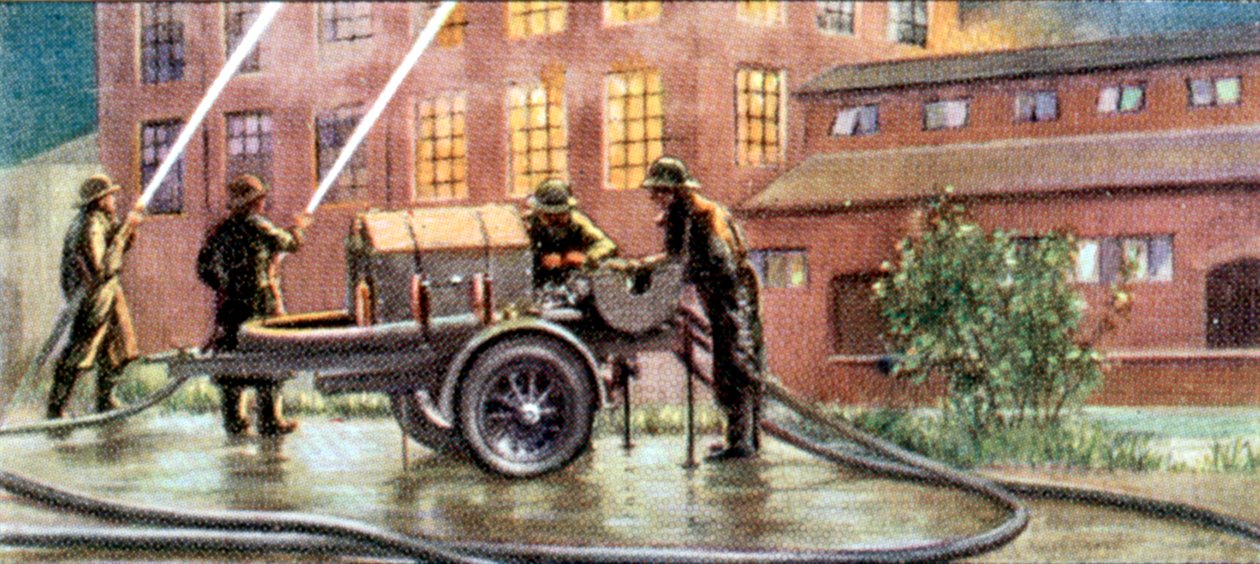 空袭预防措施，香烟卡，英国，1938年 作者 不明