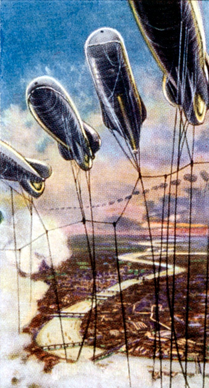 空袭预防措施，香烟卡，英国，1938年 作者 不明