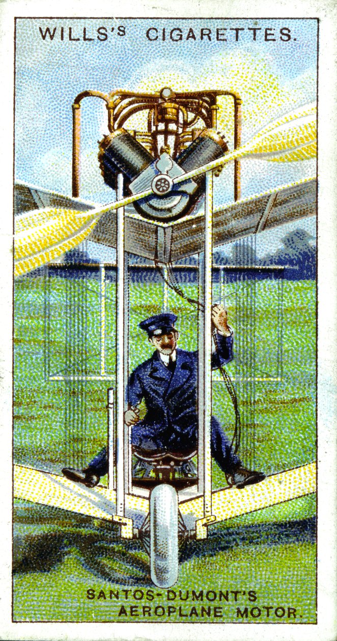 巴西宇航员阿尔贝托·桑托斯·杜蒙（Alberto Santos-Dumont），1906年，1915年在欧洲进行首次记录飞行 作者 不明