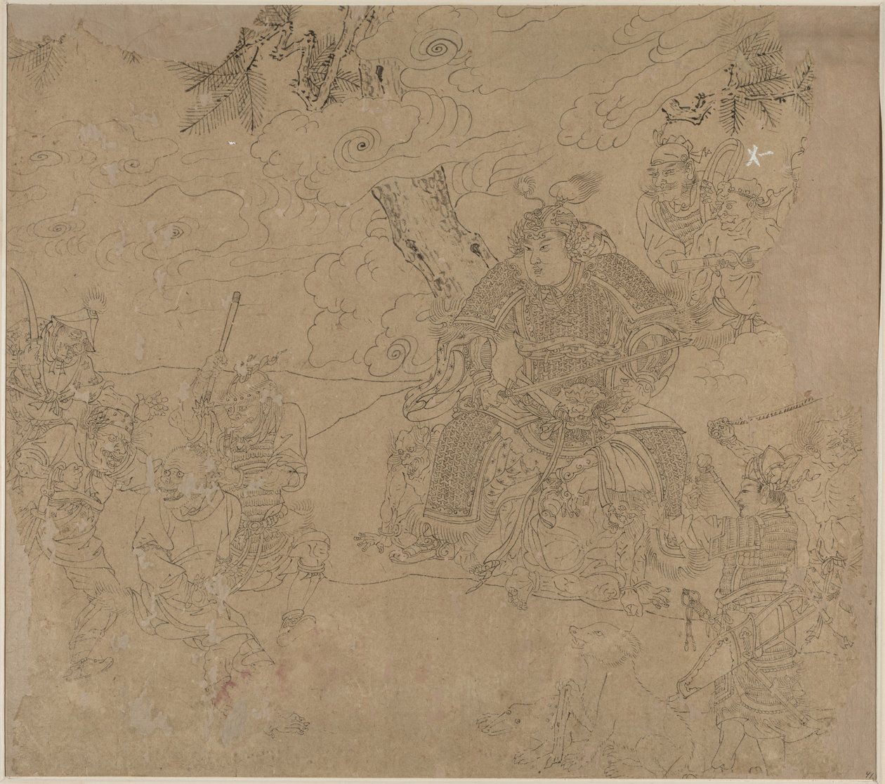 道教和佛教主题的专辑：搜山：第41叶，1200年代。 作者 不明