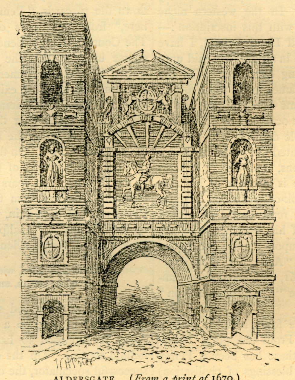 Aldersgate，1670，c1872。 作者 不明