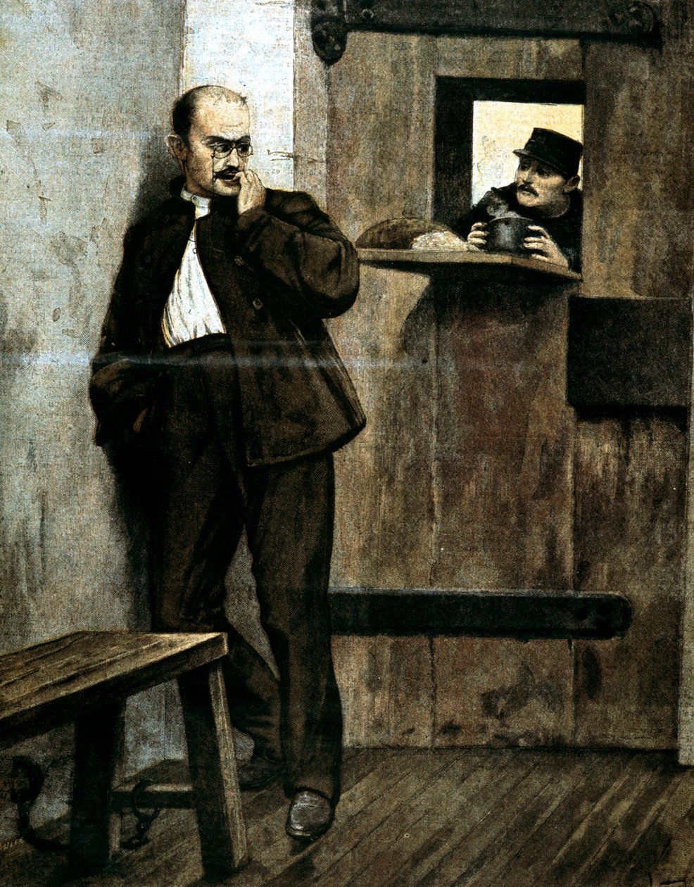 阿尔弗雷德·德雷福斯（Alfred Dreyfus）入狱，1895年 作者 不明