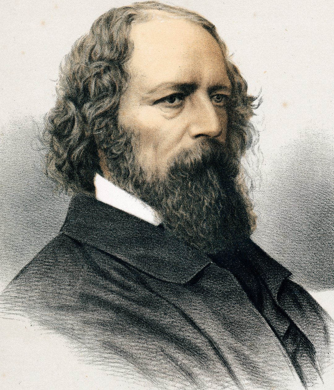 阿尔弗雷德·坦尼森（Alfred Tennyson），第一任坦尼森男爵，英国诗人，c1880 作者 不明