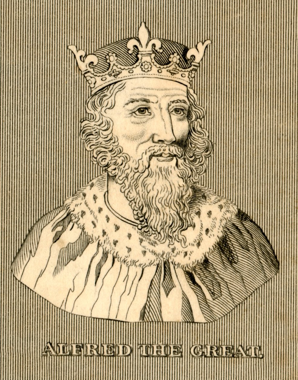 阿尔弗雷德大帝（Alfred the Great），c847-899，1830年。 作者 不明