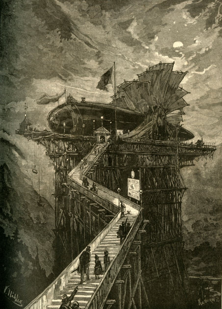 全部登上月球！。，1881年。 作者 不明