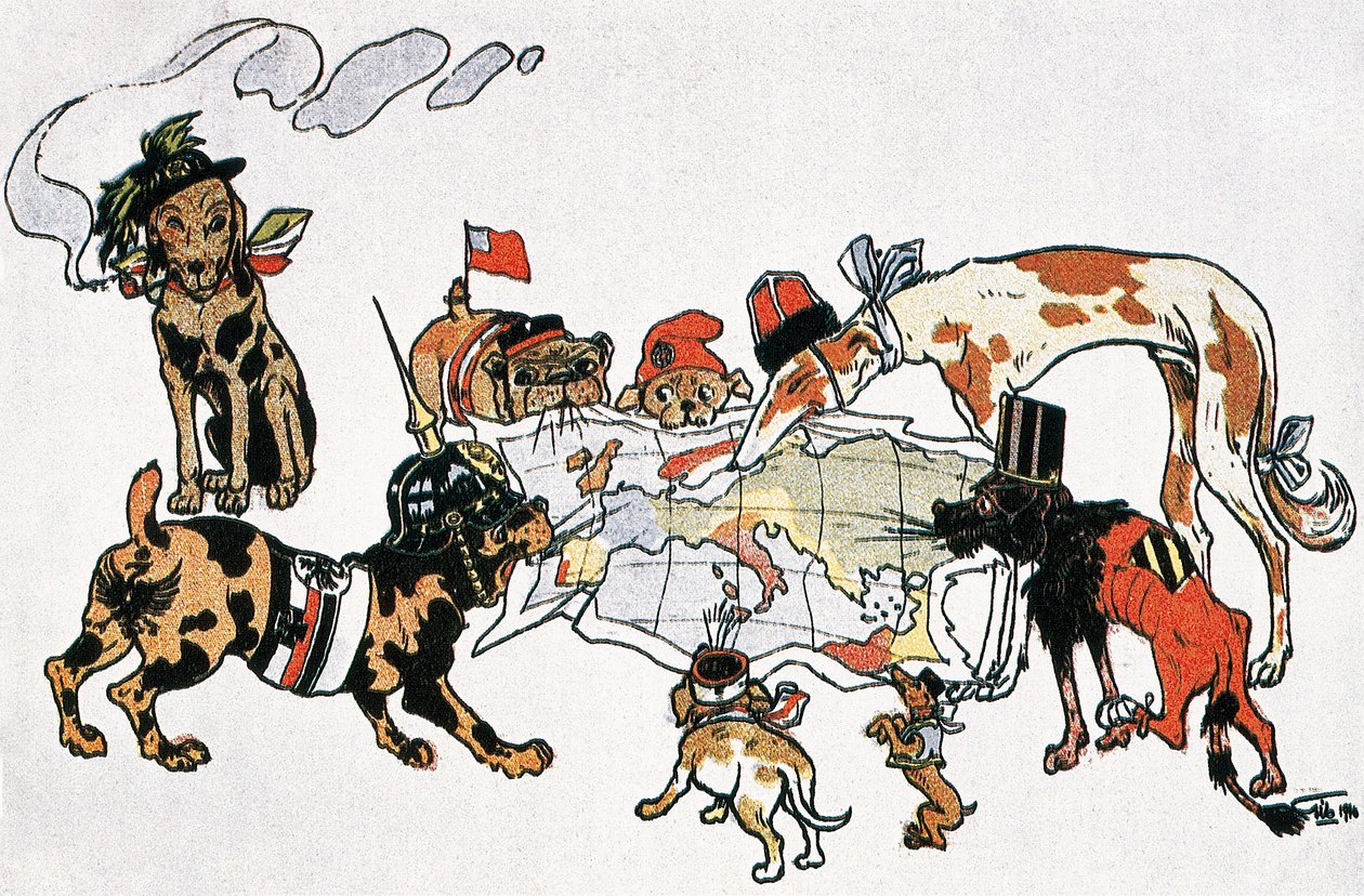 Allegorical caricature of the First World War 作者 不明
