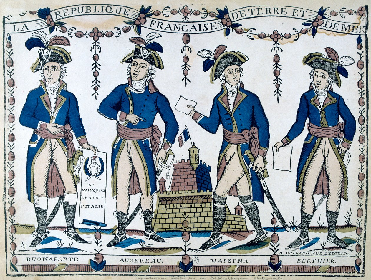 Bonaparte寓言，法国，马塞纳，奥格罗，贝尔菲尔，1789年 作者 不明