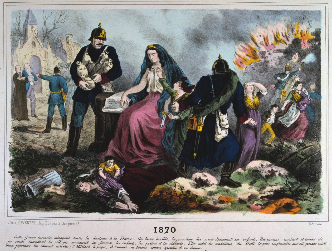 1870年的法国寓言，1870-1871年的法普战争。 作者 不明
