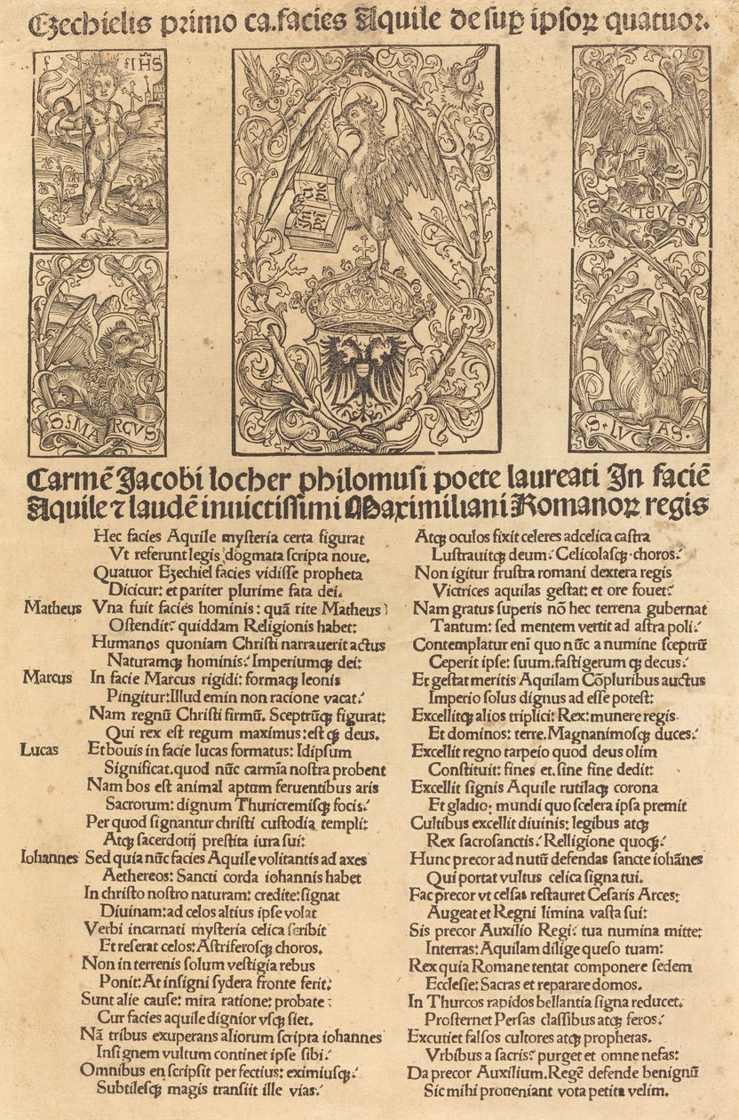 鹰和马克西米利安一世皇帝的寓言，1497年。 作者 不明