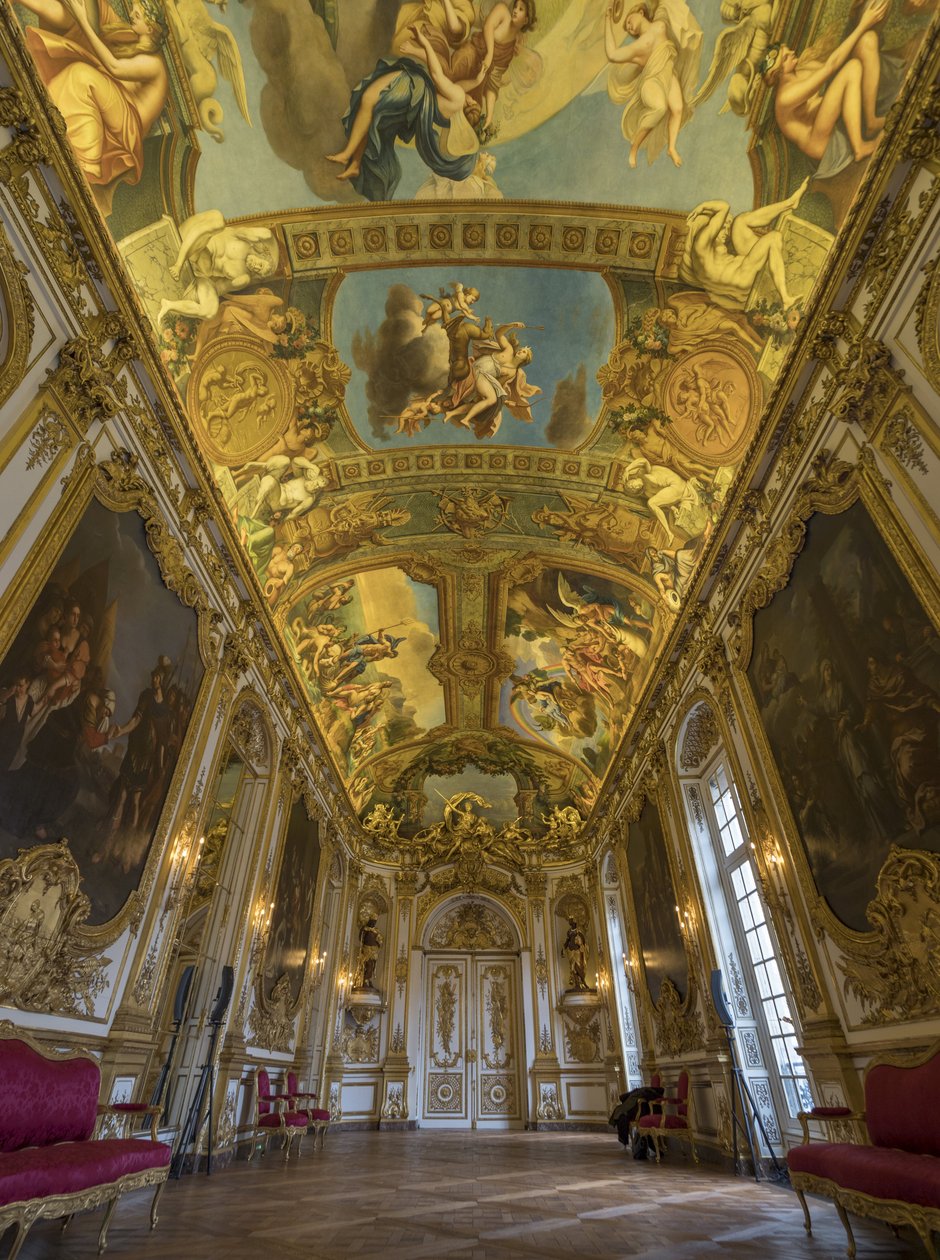 太阳的寓言。 Galerie doree 拱顶的绘画，由 Francois Perrier (1594-1649) 作者 不明