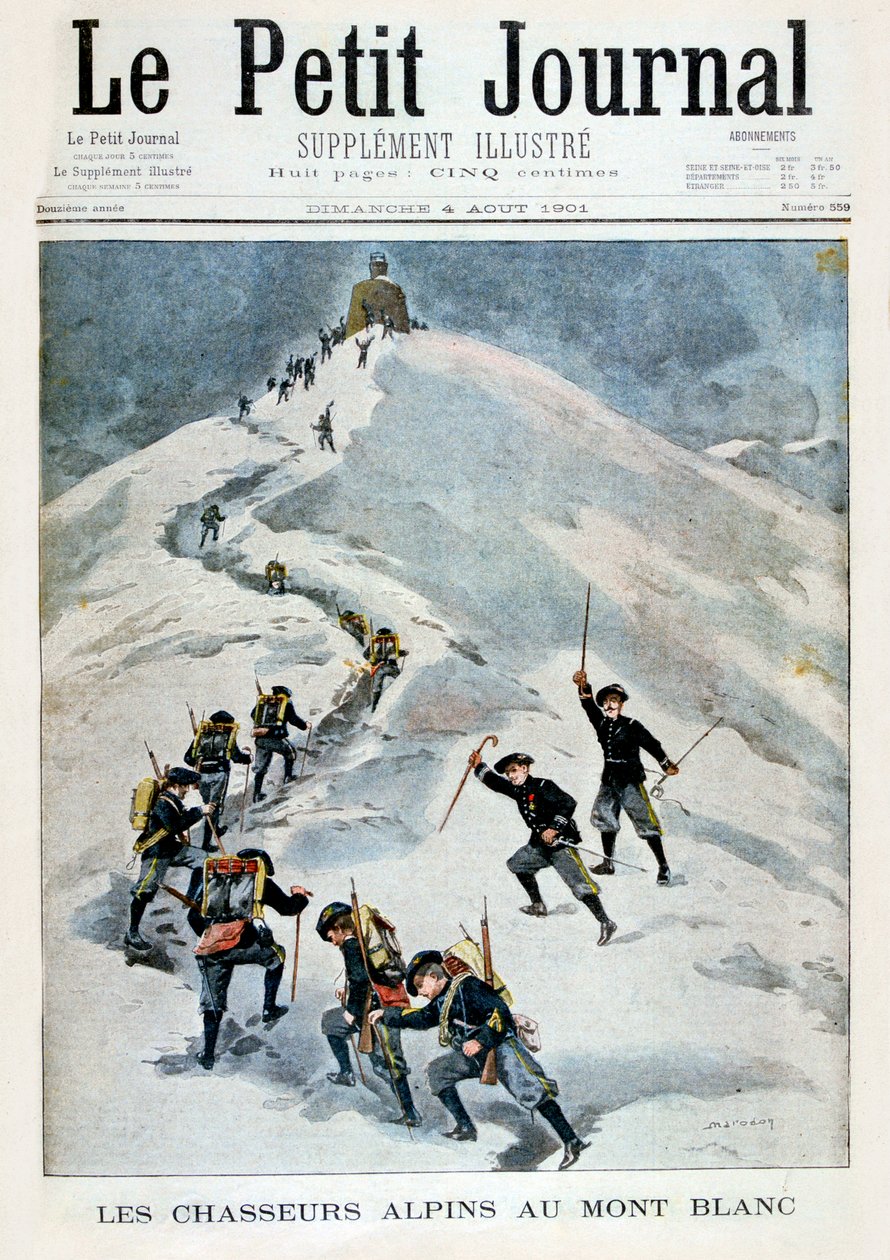 1901年在勃朗峰上的高山猎人 作者 不明
