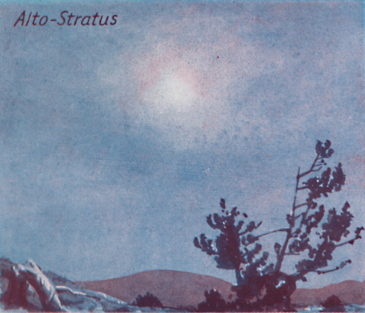 Alto-Stratus-天空中数十种主要云形式，1935年 作者 不明