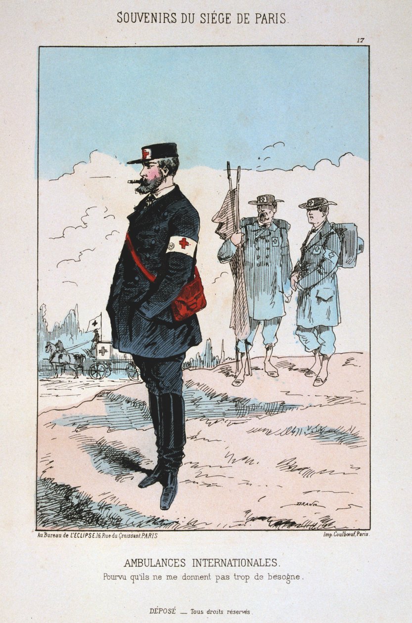 巴黎围困国际救护车，1870-1871年 作者 不明