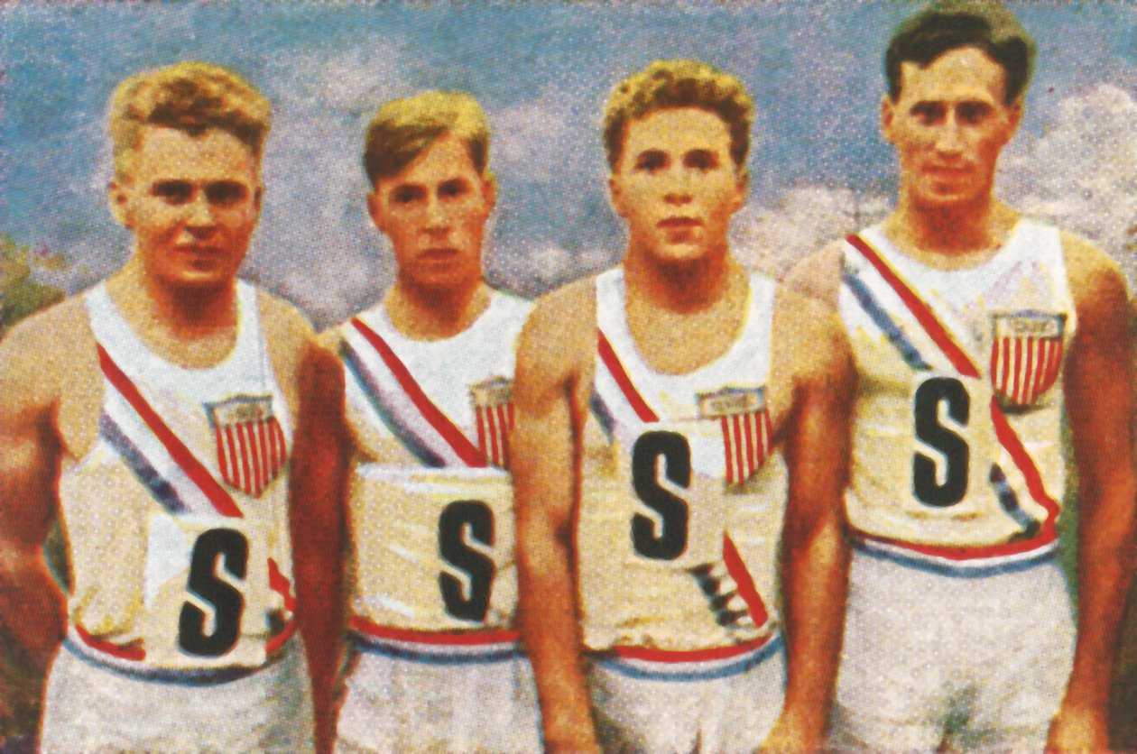 美国队4 x 100m接力赛，1928年。 作者 不明