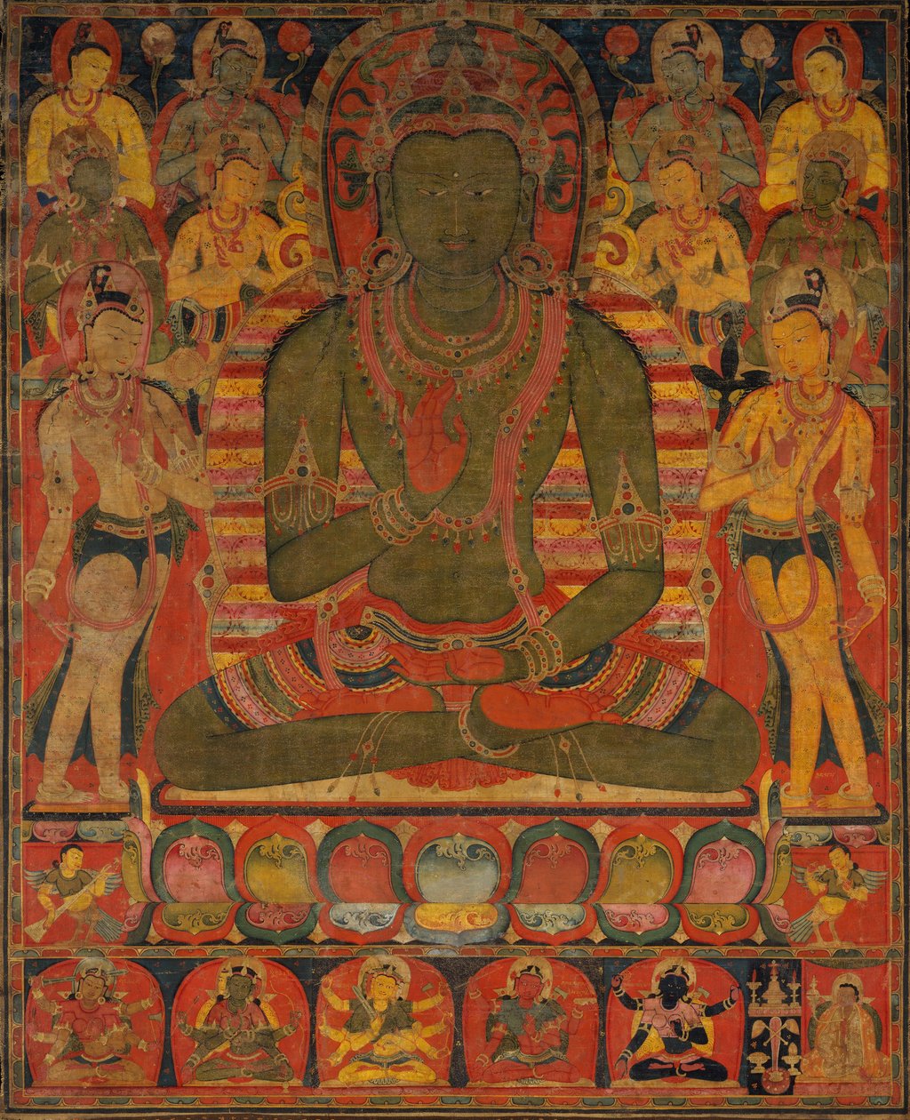 北部净土之佛Amoghasiddhi，ca. 1200-50。 作者 不明