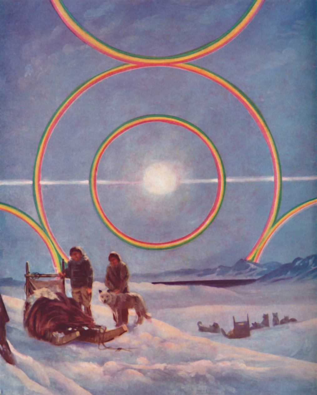 令人敬畏的太阳光环展示架，1935年 作者 不明