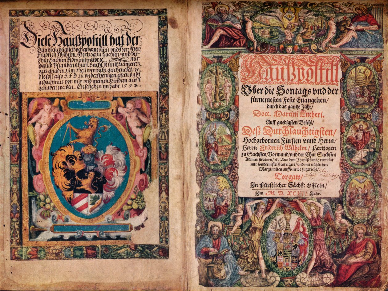 早期的亲笔签名专辑：马丁·路德（Martin Luther）的作品，摄于1550年 作者 不明