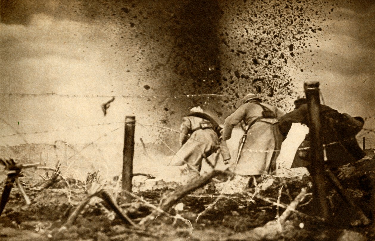 HE炮弹爆炸，第一次世界大战，1914-1918年，1933年。 作者 不明