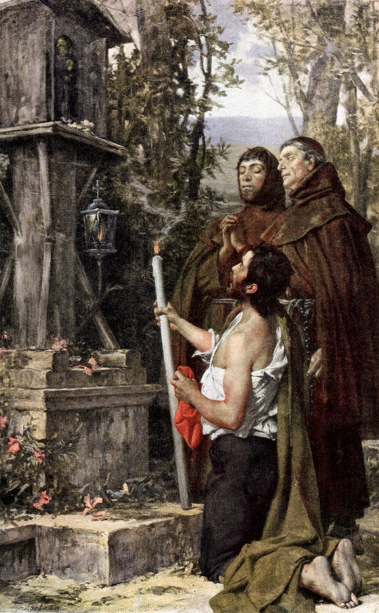 献祭，1889年 作者 不明
