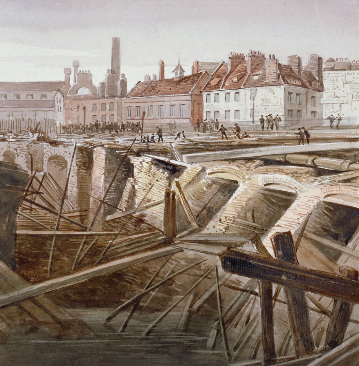 1862年，伦敦市法灵顿街Coppice Row附近发生的一起事故 作者 不明