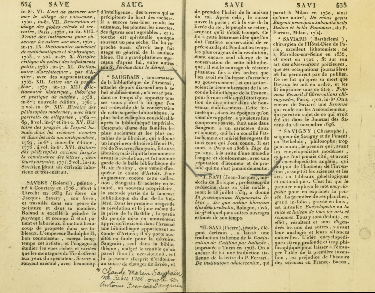 安托万-索格兰的叔叔克劳德-马林-索格兰的叙述，1735年2月15日 作者 不明