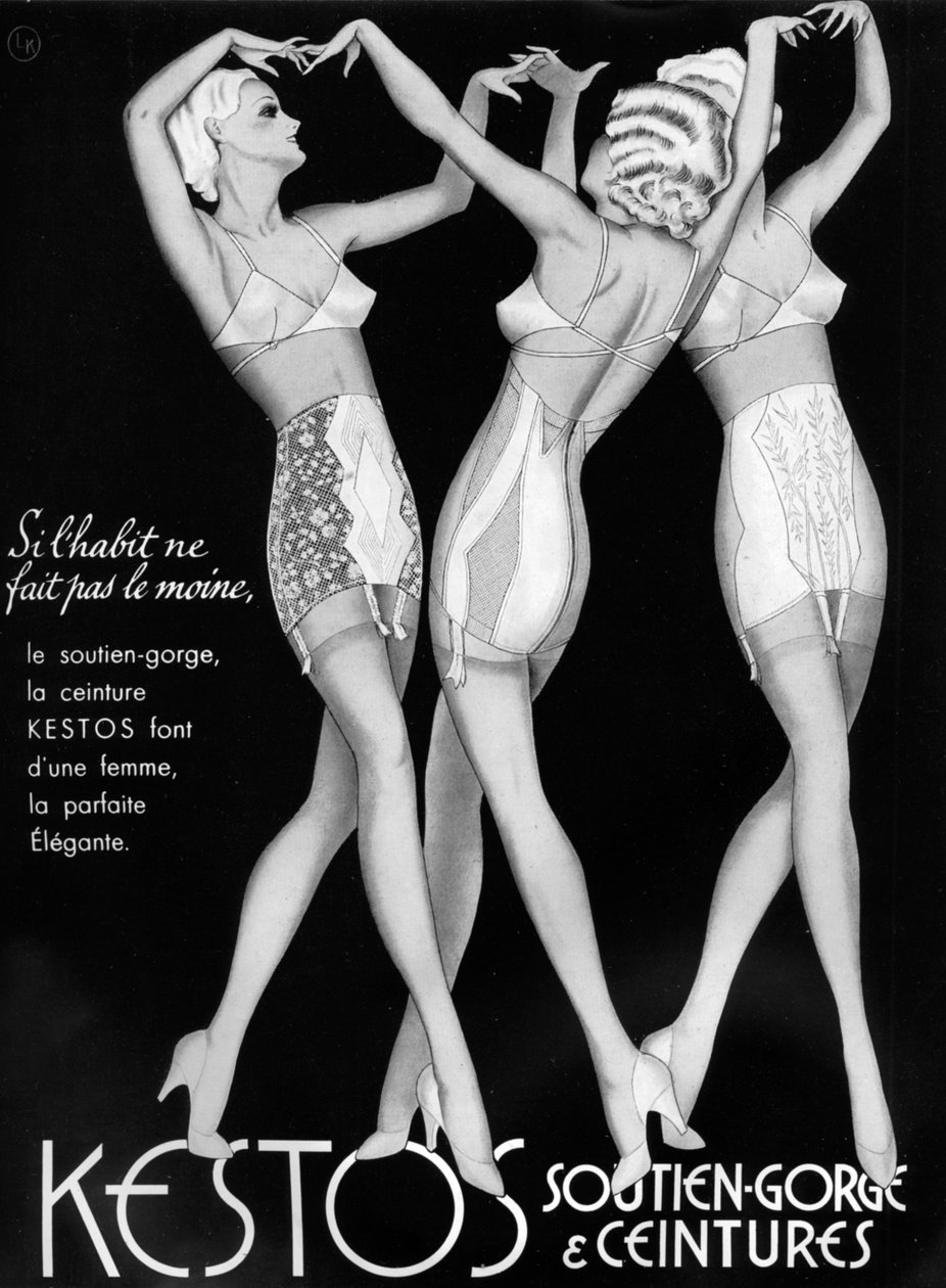 1938年为Kestos女用贴身内衣裤做广告 作者 不明