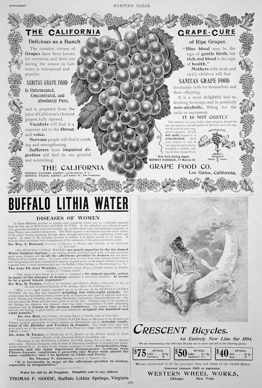 1894年复活节，在哈珀斯·巴扎尔（Harpers Bazar）刊登广告 作者 不明