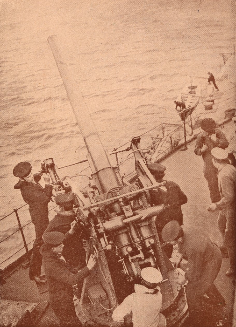 一支高射炮在英国战列舰上行动，c1917 1919 作者 不明