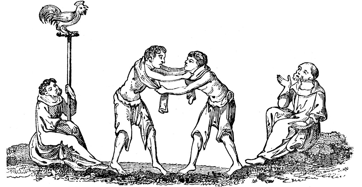 古代摔跤，1833年 作者 不明