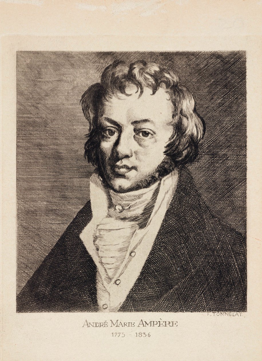 Andre-Marie Ampere, French physicist and mathematician, c 1820 作者 不明