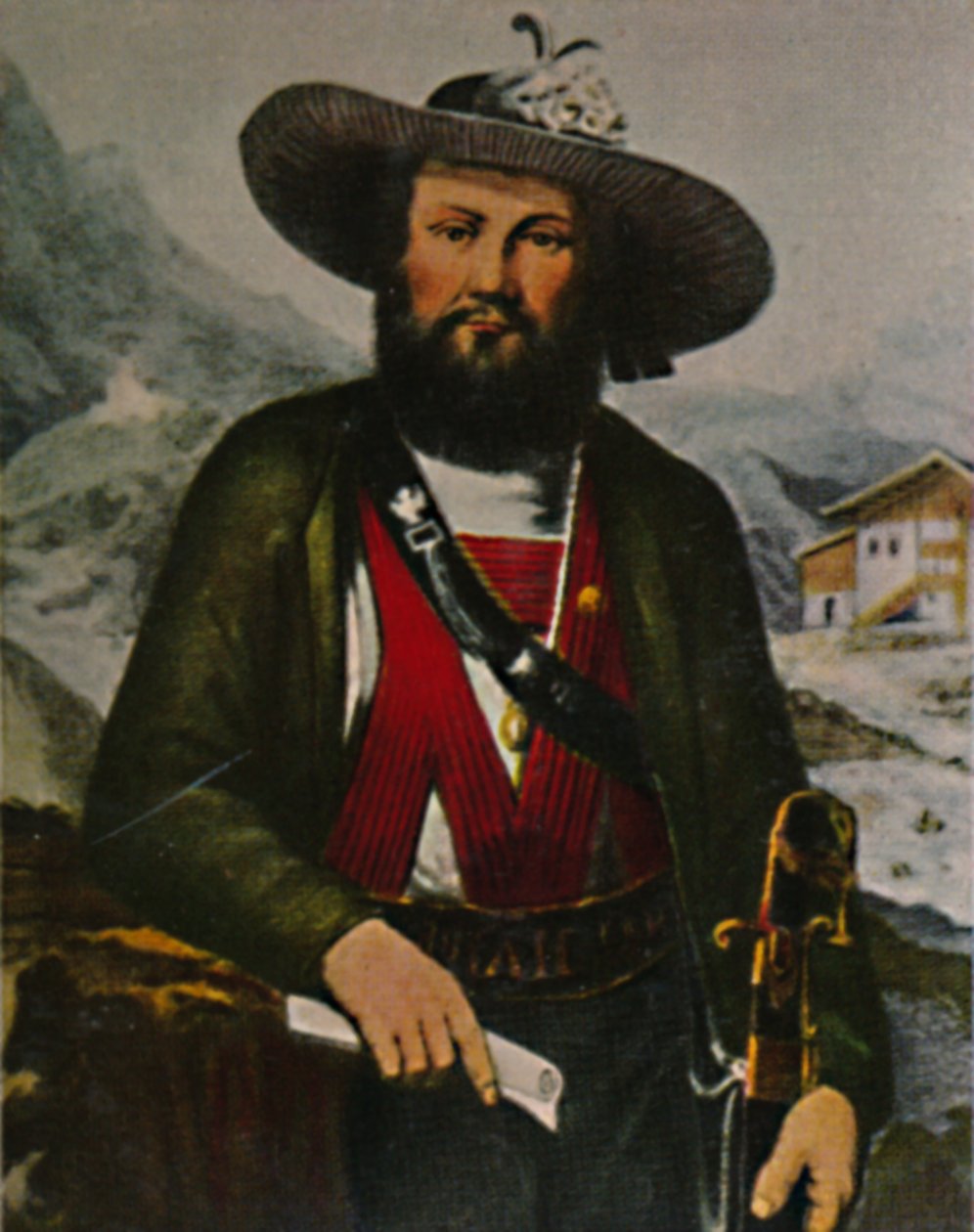 安德烈亚斯·霍弗（Andreas Hofer）1767-1810。 -布拉斯绘画，1934年。 作者 不明
