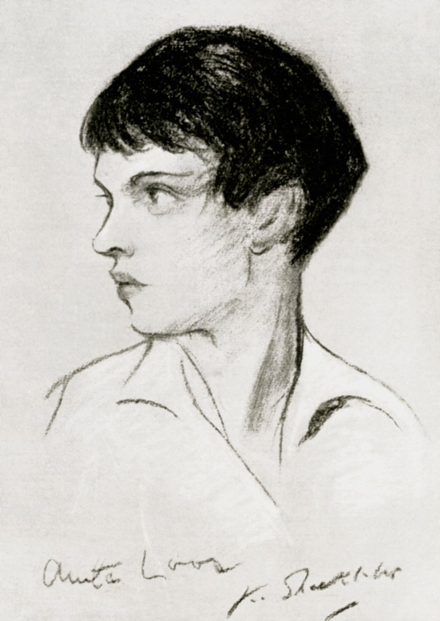 Anita Loos 1888-1981，美国编剧，剧作家兼作家，二十世纪初 作者 不明