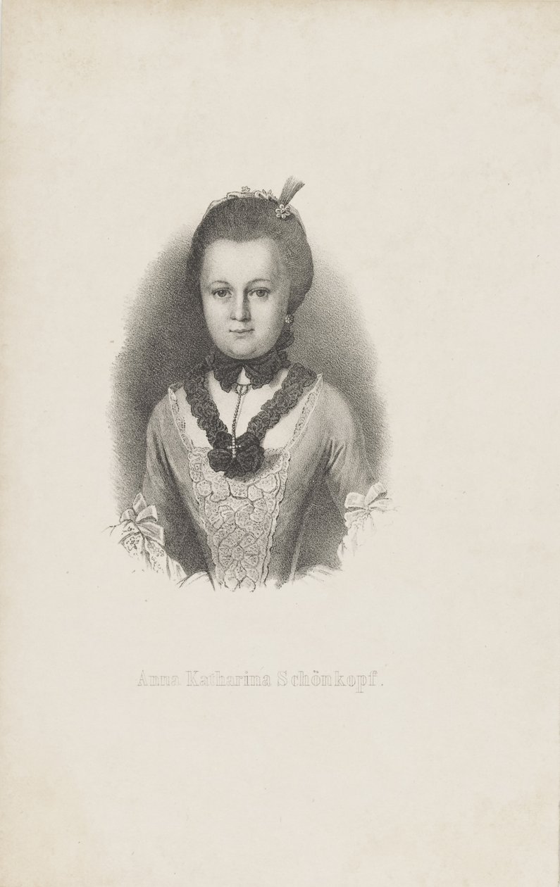 Anna KatharinaKäthchenSchönkopf1746-1810，约1820年。 作者 不明
