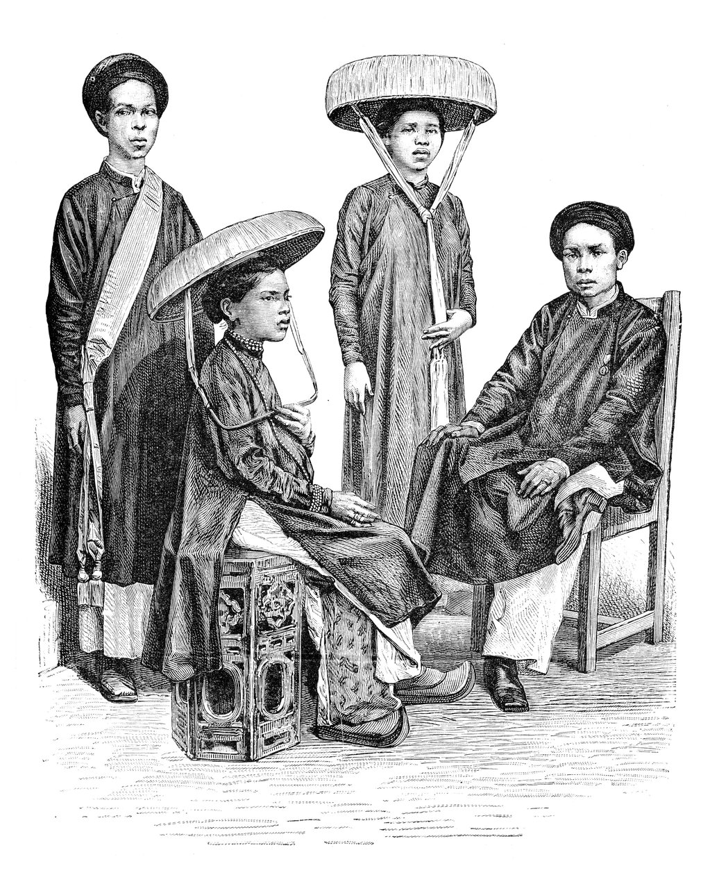 越南的酋长首领和妇女，1895年 作者 不明