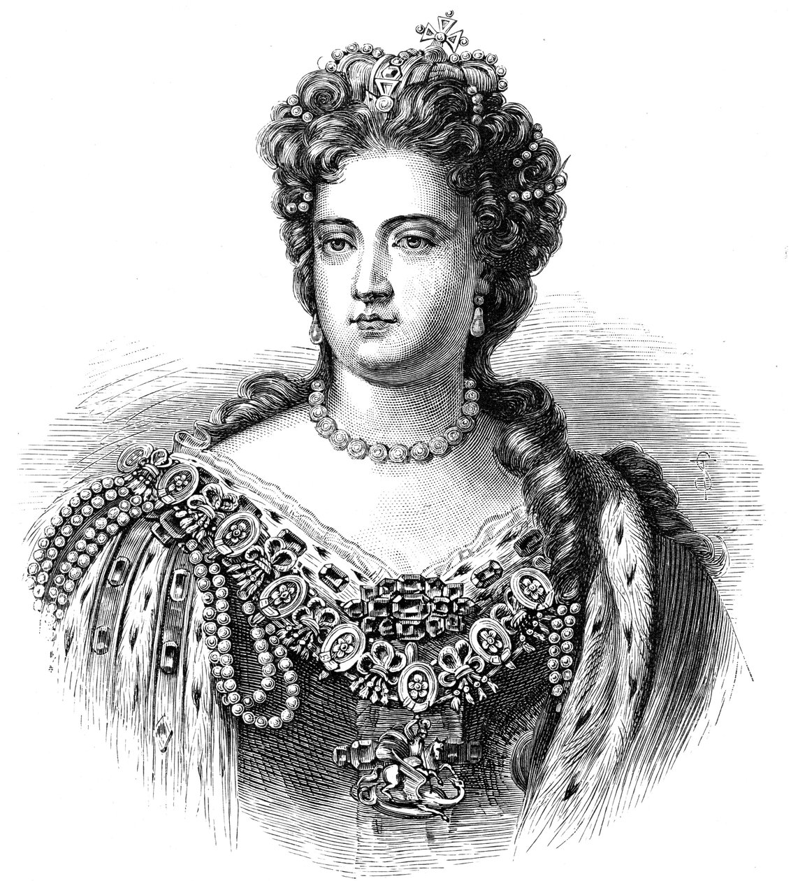 安妮（Anne）1665-1714，英国和爱尔兰女王（1702年，1880年） 作者 不明
