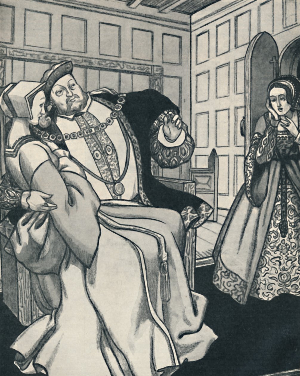 安妮·伯林（Anne Boleyn）受到大震撼，c1934年 作者 不明