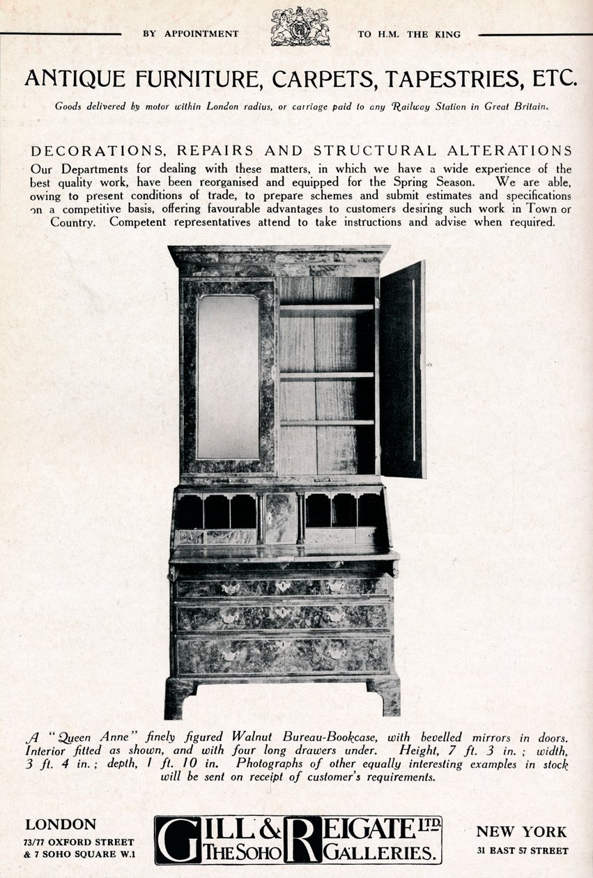 古董家具，地毯，挂毯等，1921年 作者 不明