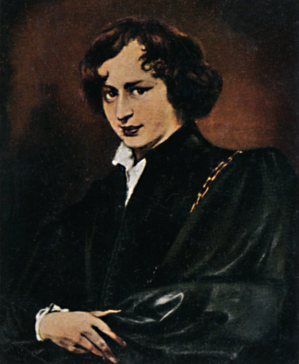 安东·范·戴克（Anton van Dyck）1599-1641。 -自画像，1934年。 作者 不明