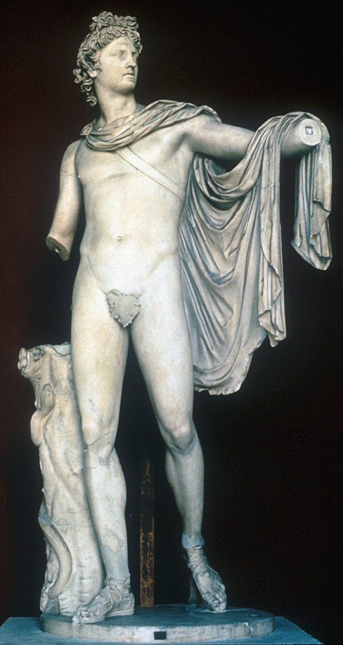 阿波罗·贝尔维德雷（Apollo Belvedere），古希腊雕像，约公元前400-323年 作者 不明