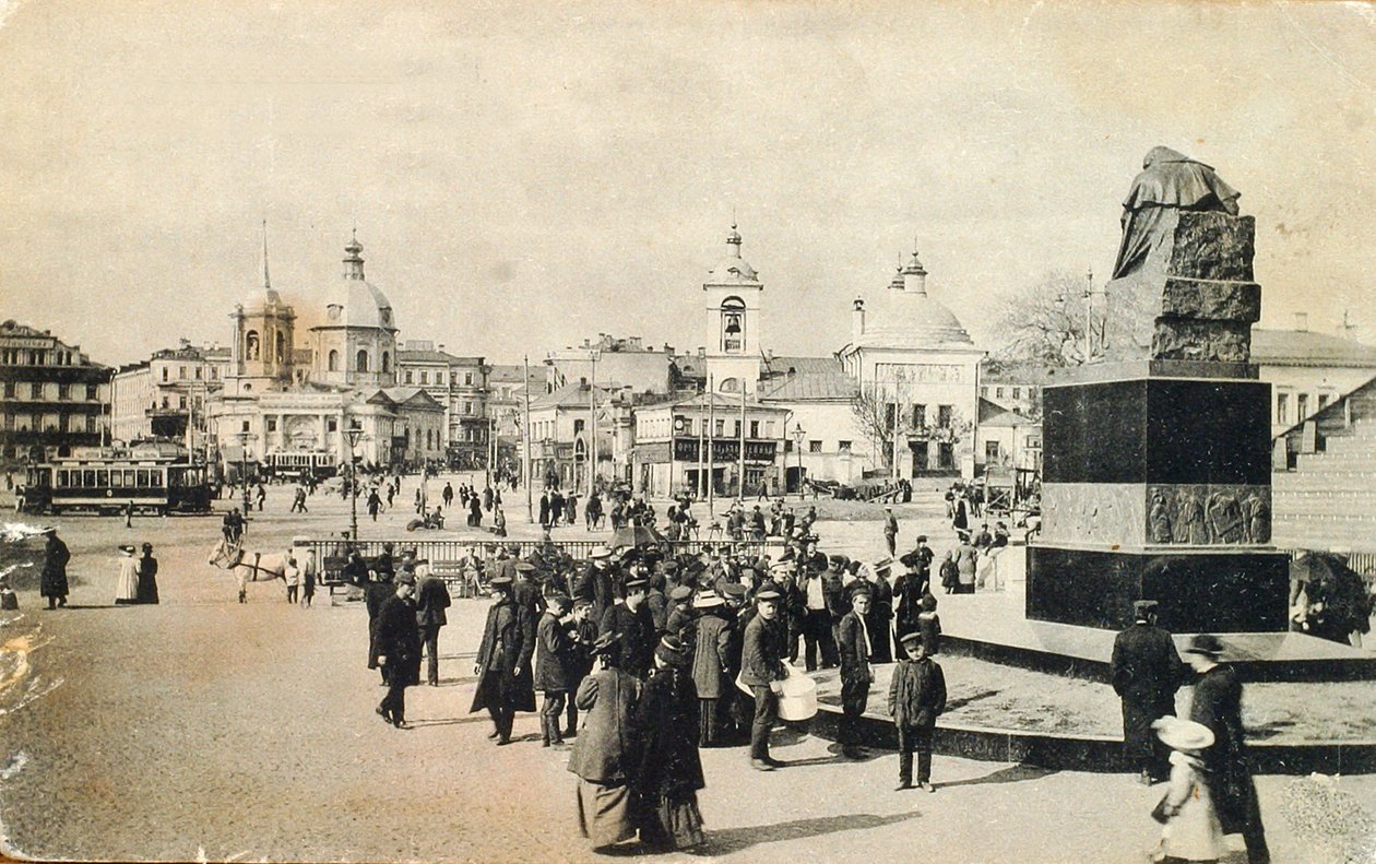 俄罗斯莫斯科阿尔巴特广场，1913年 作者 不明