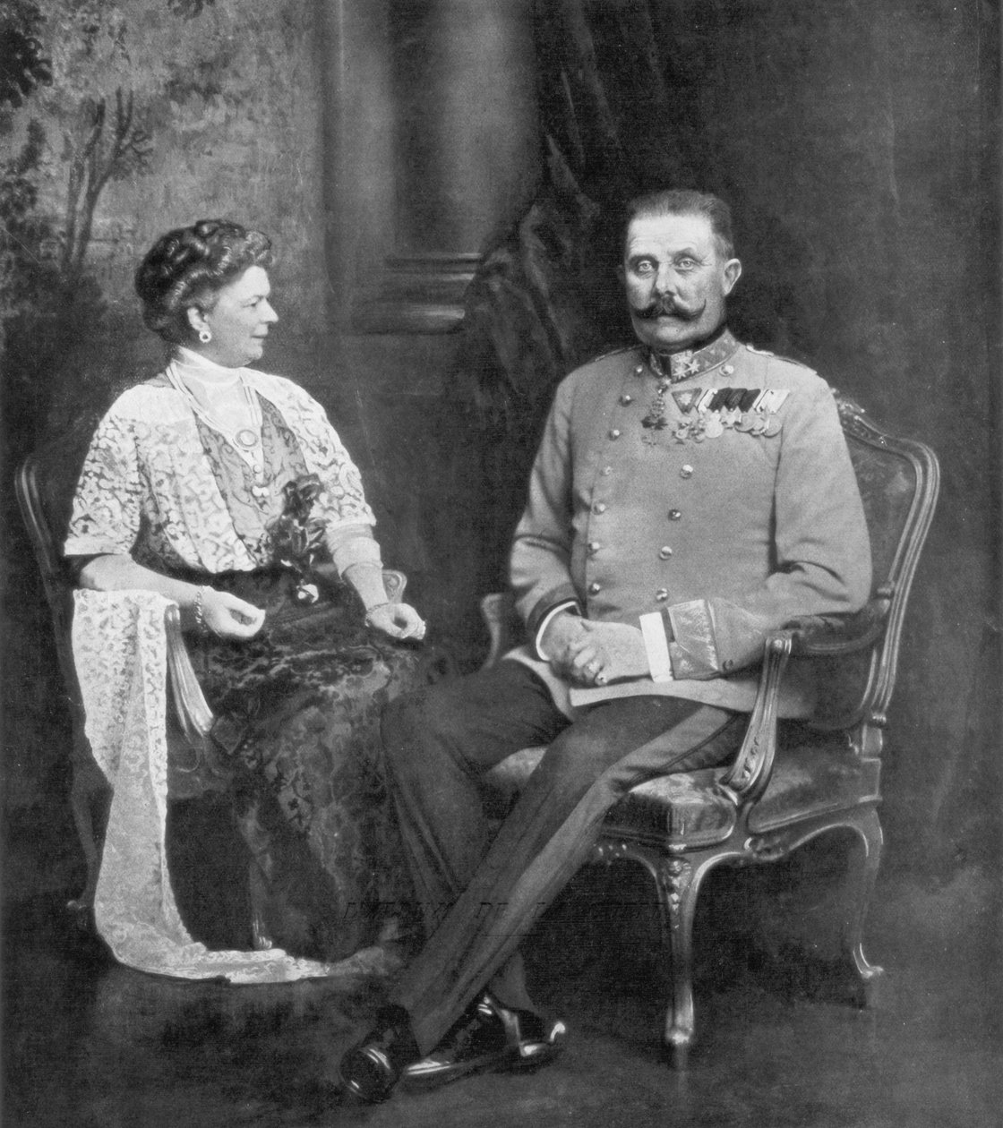 奥地利大公弗朗兹·费迪南大公和索菲（Sophie），霍亨贝格公爵夫人，1914年，1926年 作者 不明
